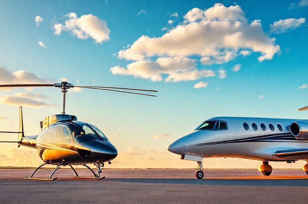 Helicóptero vs. Jato Privado Qual Escolher